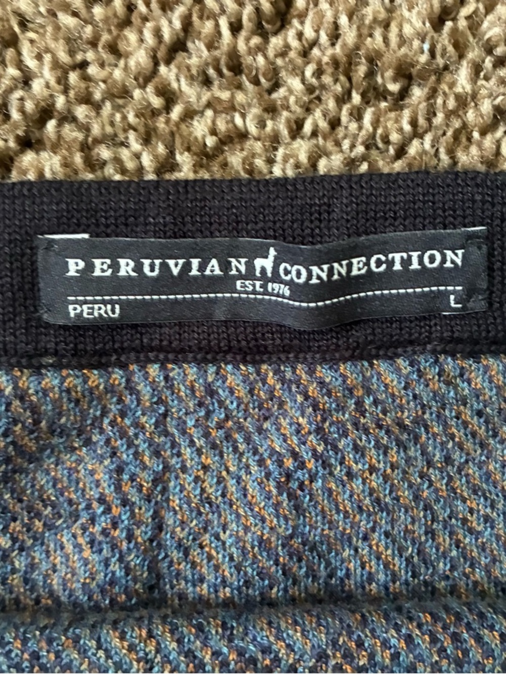 Peruvian Connection Maxi Skirt, Size Large, Geometric Jacquard Knit Pattern - Picture 2 of 4